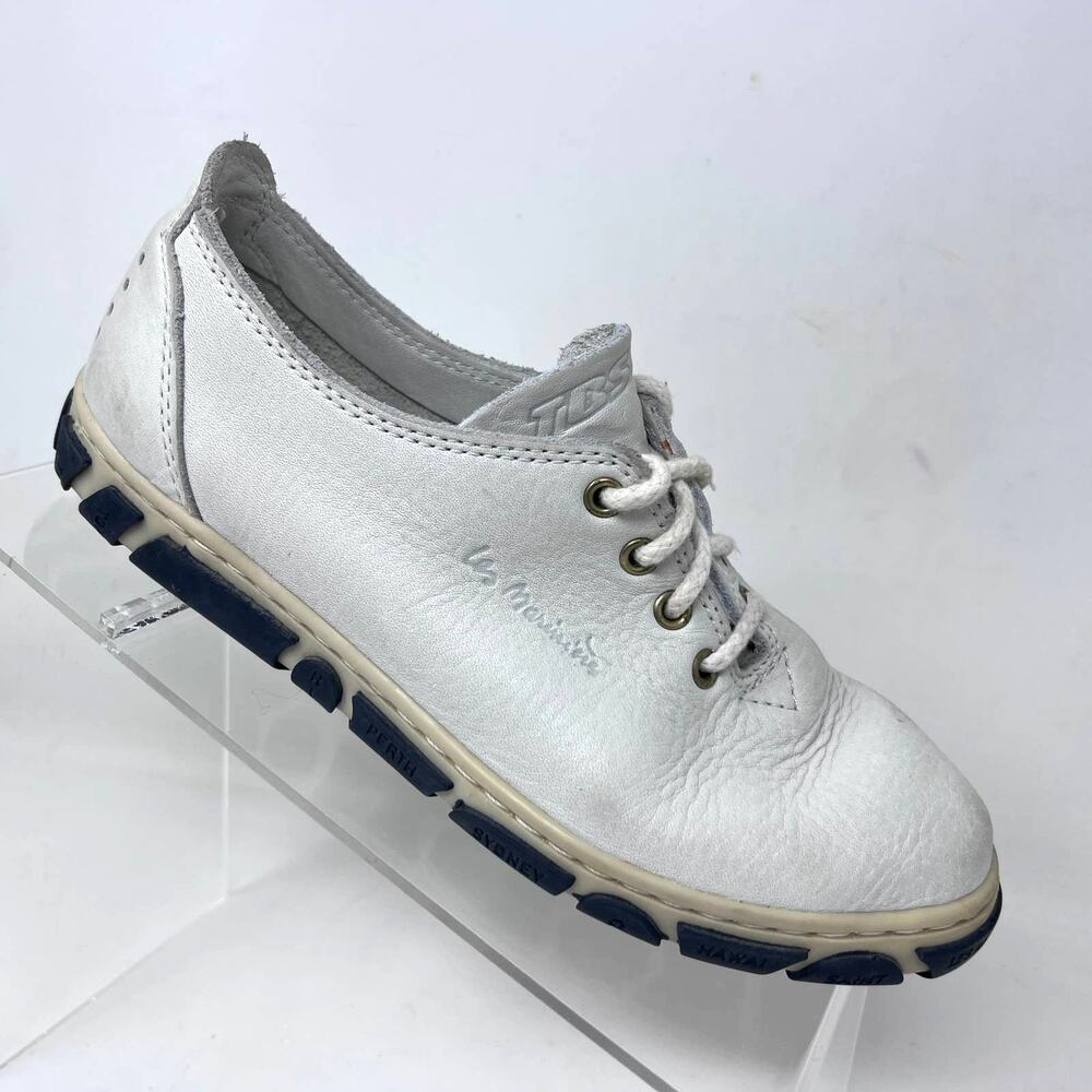 TBS Women's Shoes 6.5 Les‎ Mariniers Sailing Tennis Off White Lace up Leather